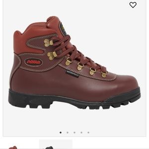 Burgundy hiking boots